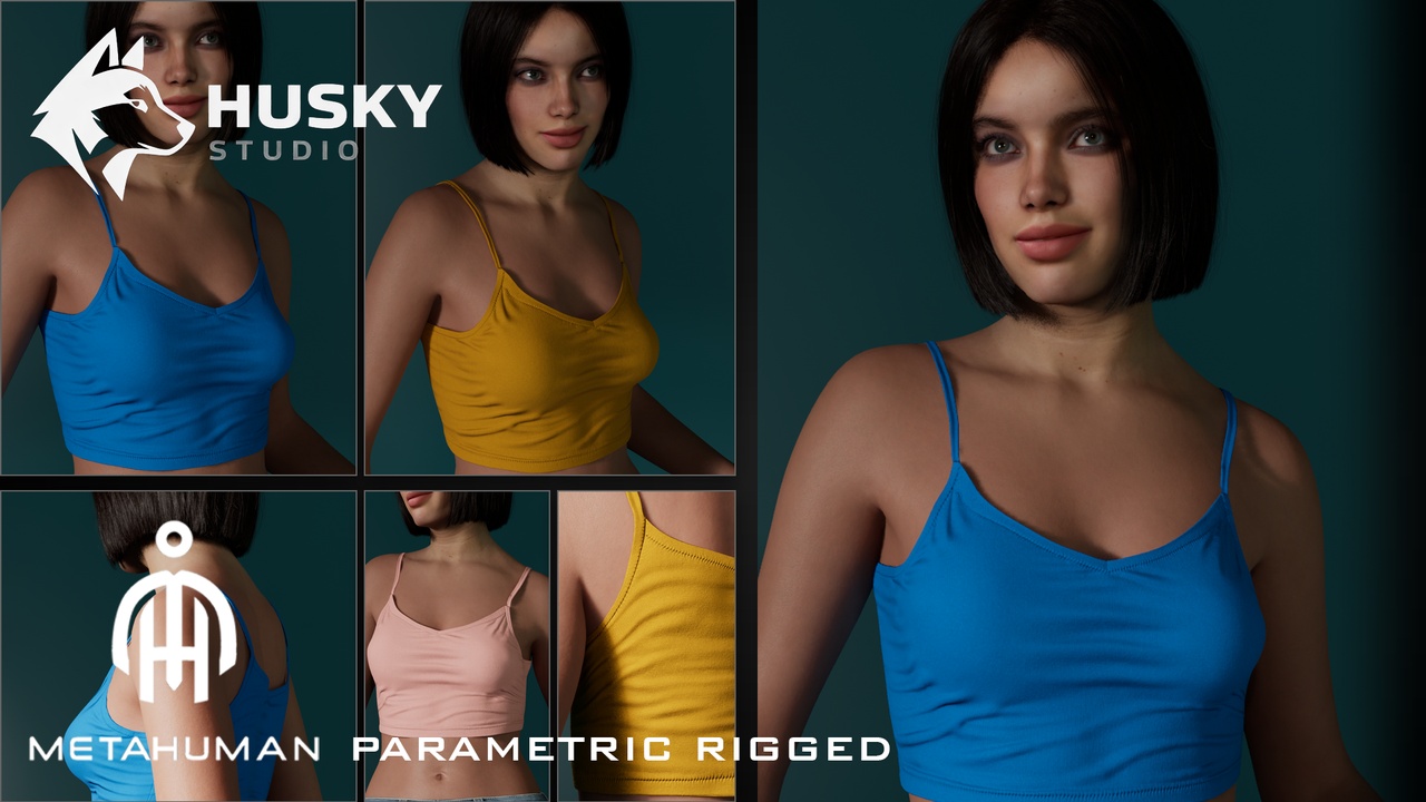 Media 1 for listing Vest - 81 - Parametric - Metahuman - MHPKG outfit - MH Rigged