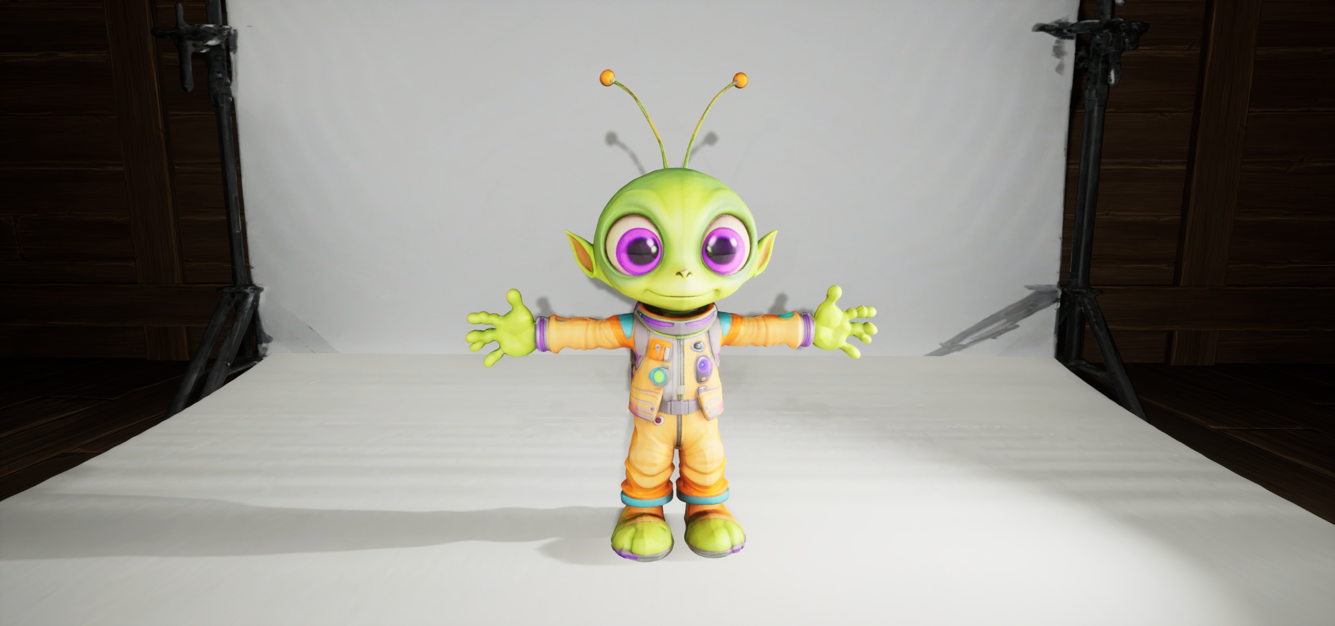 Cartoon Alien Character - Ready To Rig | Fab