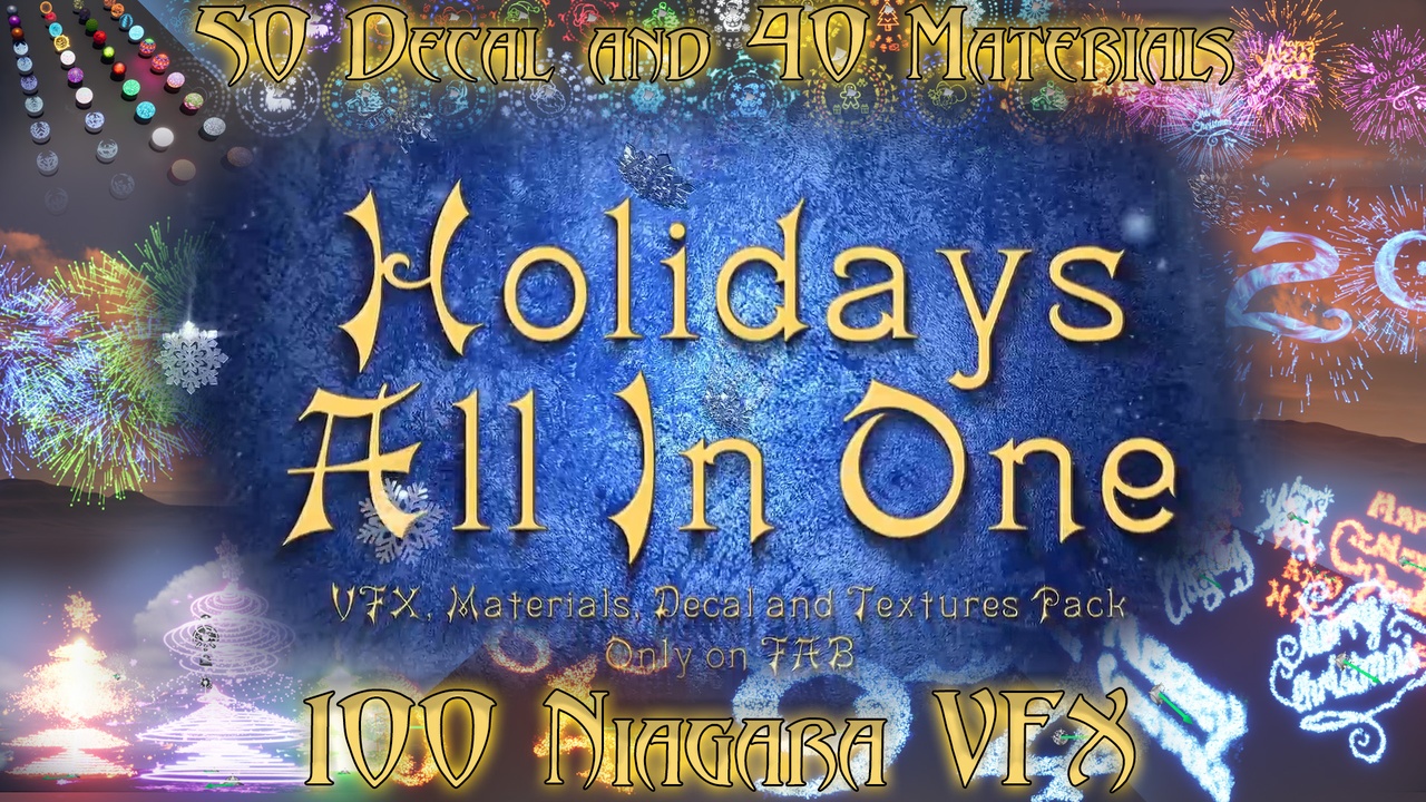 Media 1 for listing Holidays All In One - Christmas VFX Materials and Decal
