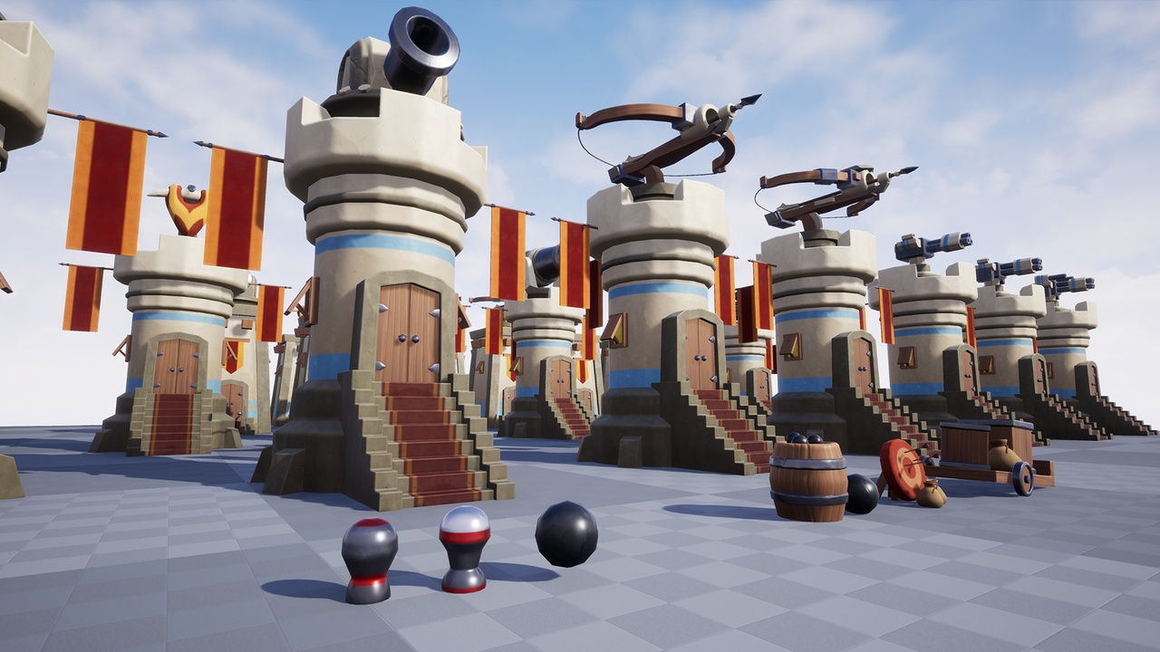 Media 1 for listing Stylized Tower Defense PBR Asset Pack Vol.1