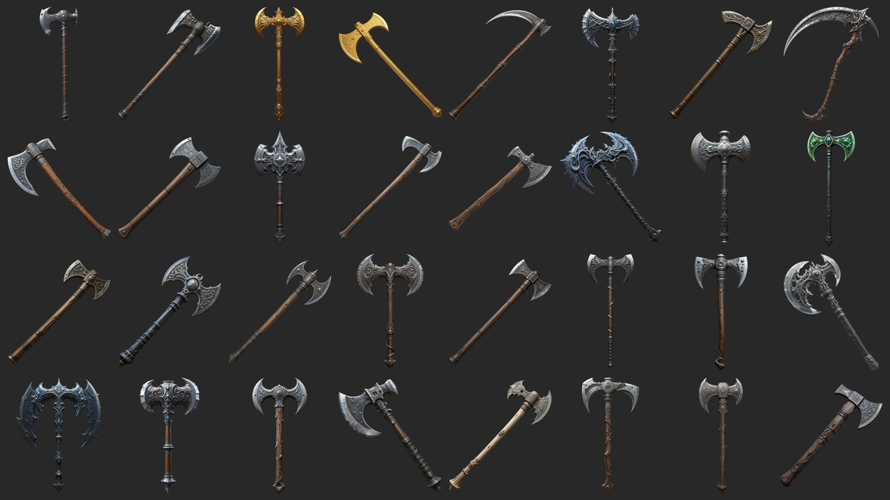 Media 1 for listing 72 Sharp Battle-Axes - Icons