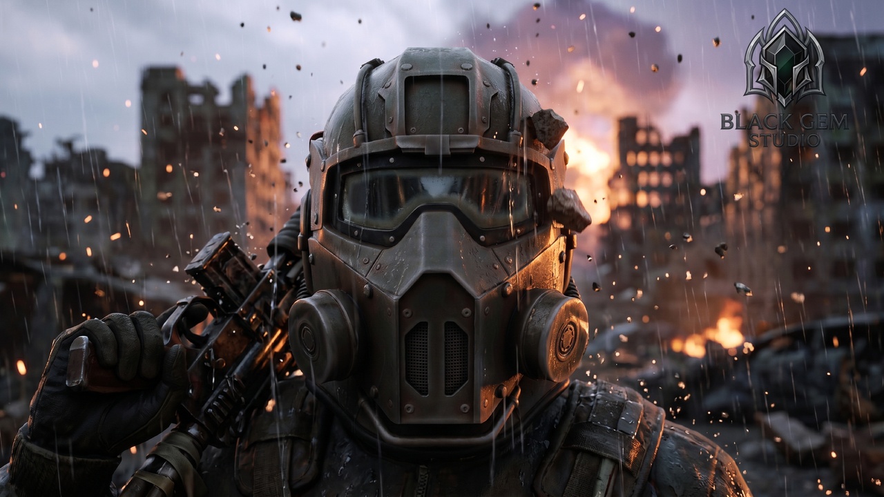Media 1 for listing Post Apocalyptic Tactical Gas Mask Helmet for Metahuman Survival Characters