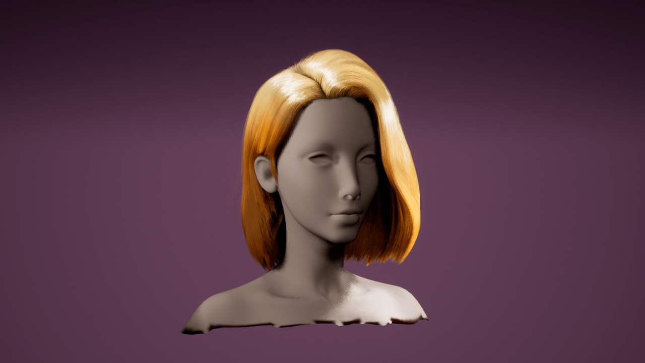 Media 1 for listing Female Stylized Hair For Game