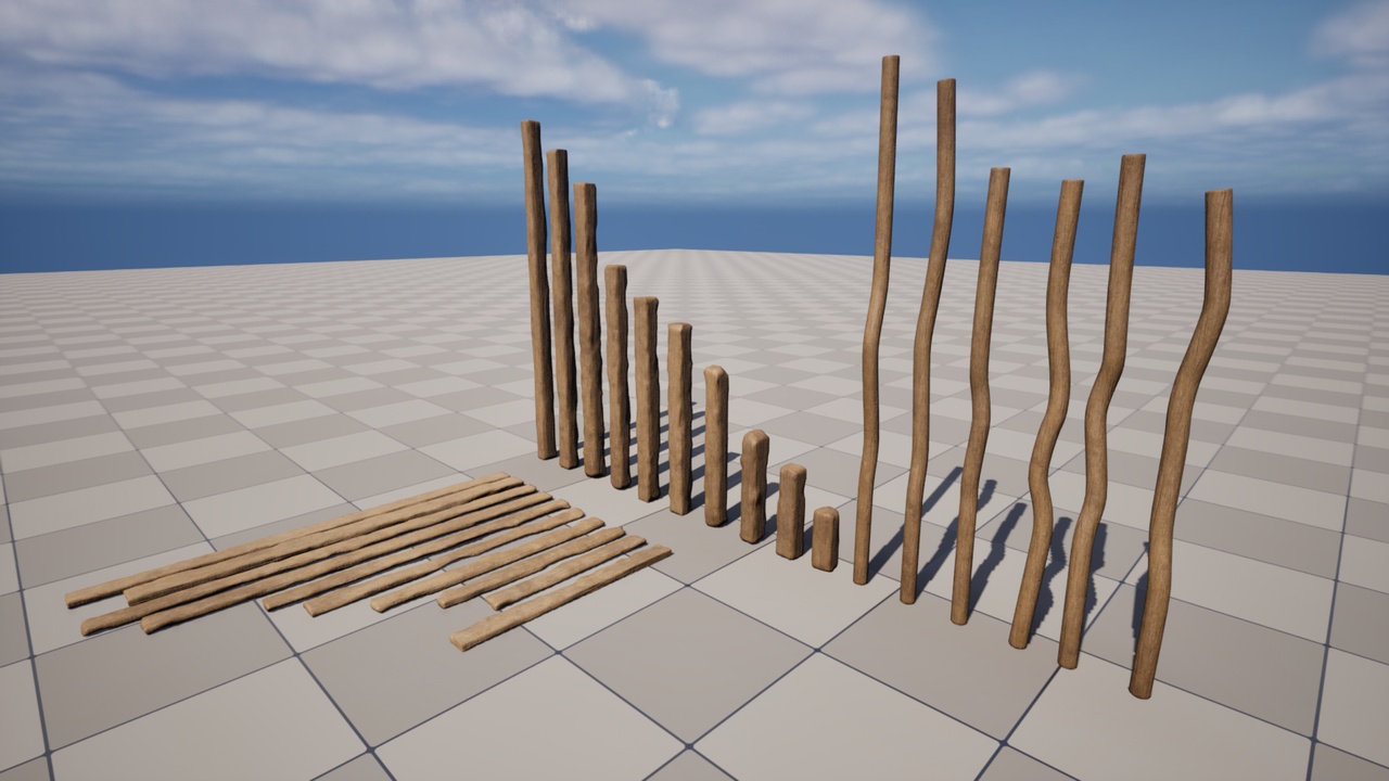 Média 1 pour l'article Old Wooden Planks Poles and Beams