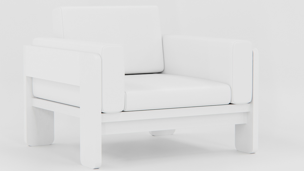 Media 1 for listing Bastiano Armchair by Tobia Scarpa 1962 Mid Century Modern Red Fabric 3D Model