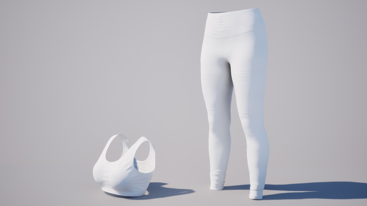 Media 1 for listing Yoga Outfit With Pants - Metahuman Clothes Parametric Outfit PBR