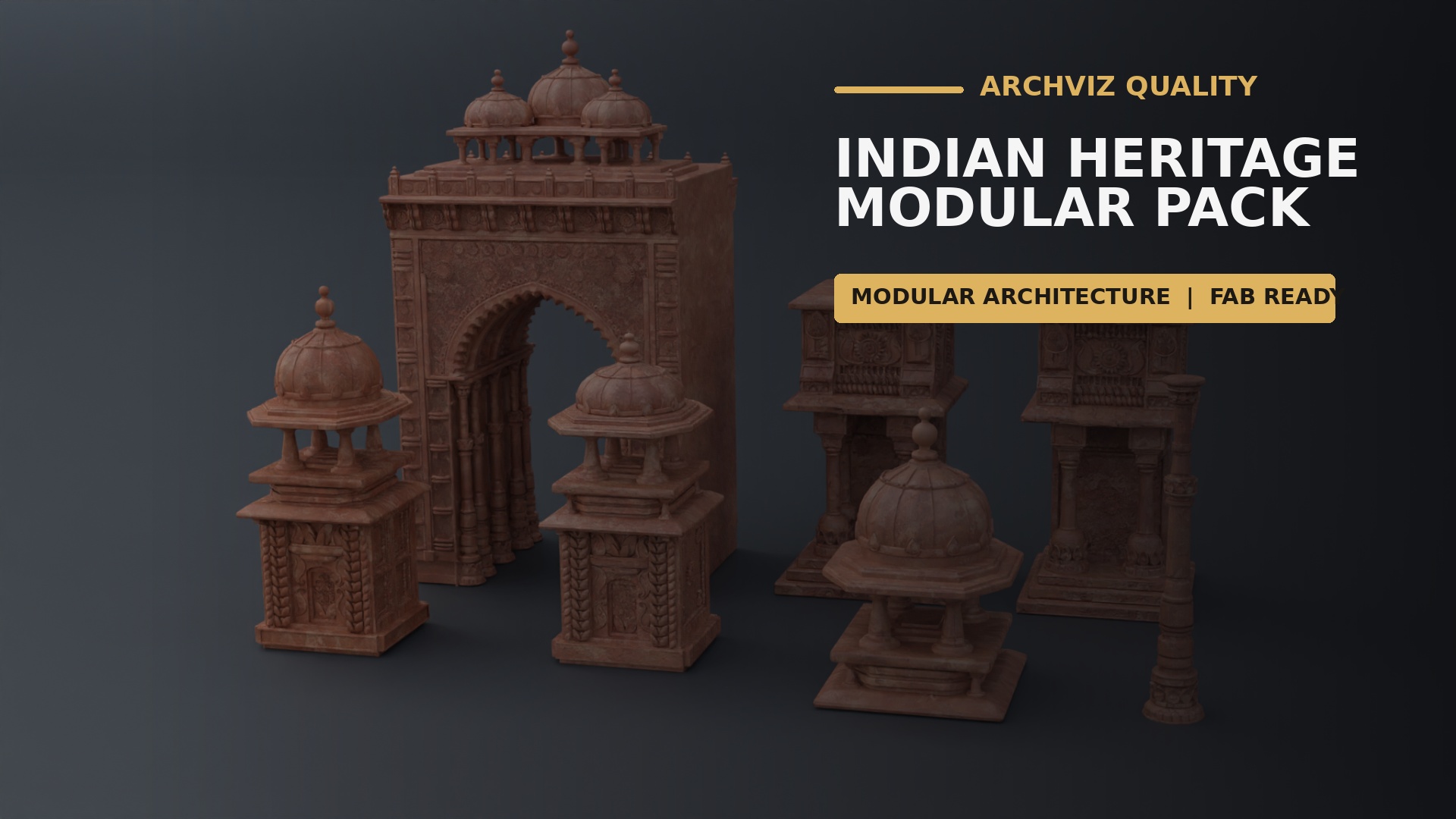 Indian Heritage Modular Architecture Pack | Fab