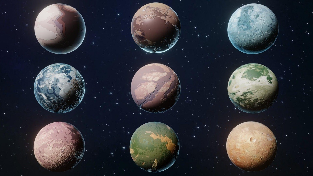 出品Alien Sci-Fi Planets 3D Models Packのメディア1