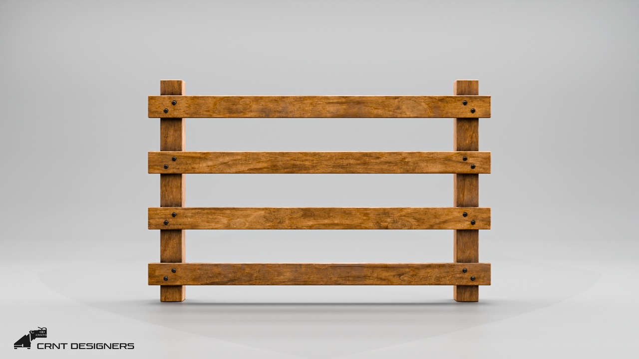 Media 1 for listing Wooden Fence Lowpoly 3D Model