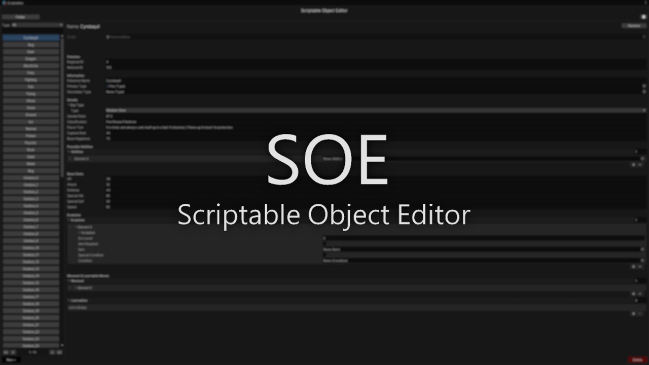 Mídia 1 do anúncio Scriptable Object Editor
