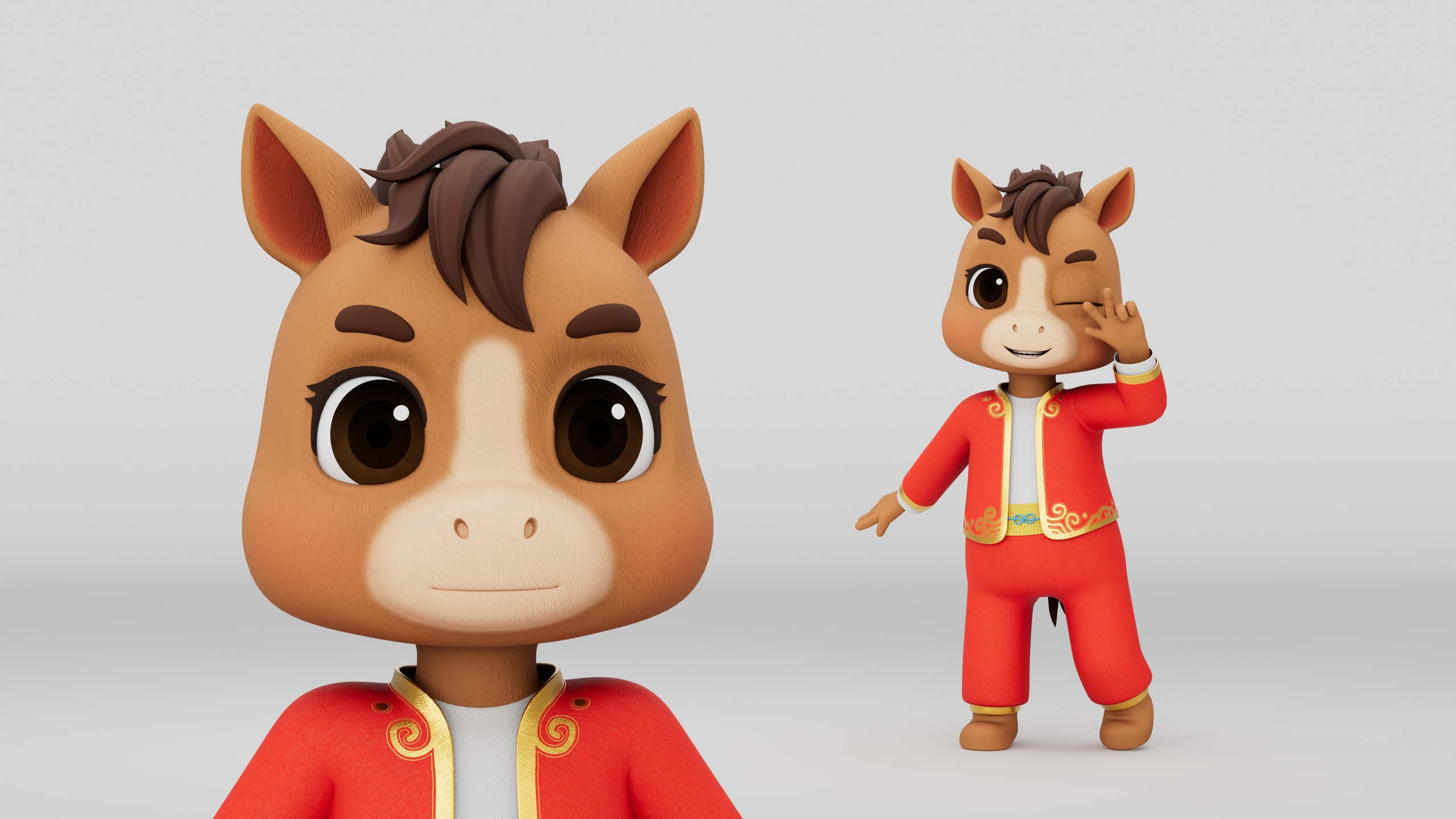 Media 1 for listing Rigged Cartoon Horse