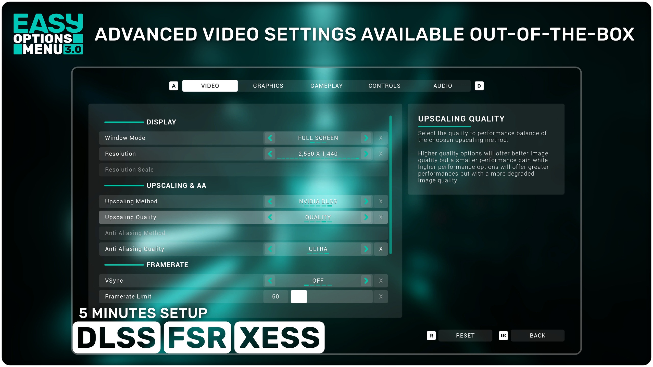 Media 1 for listing Easy Options Menu