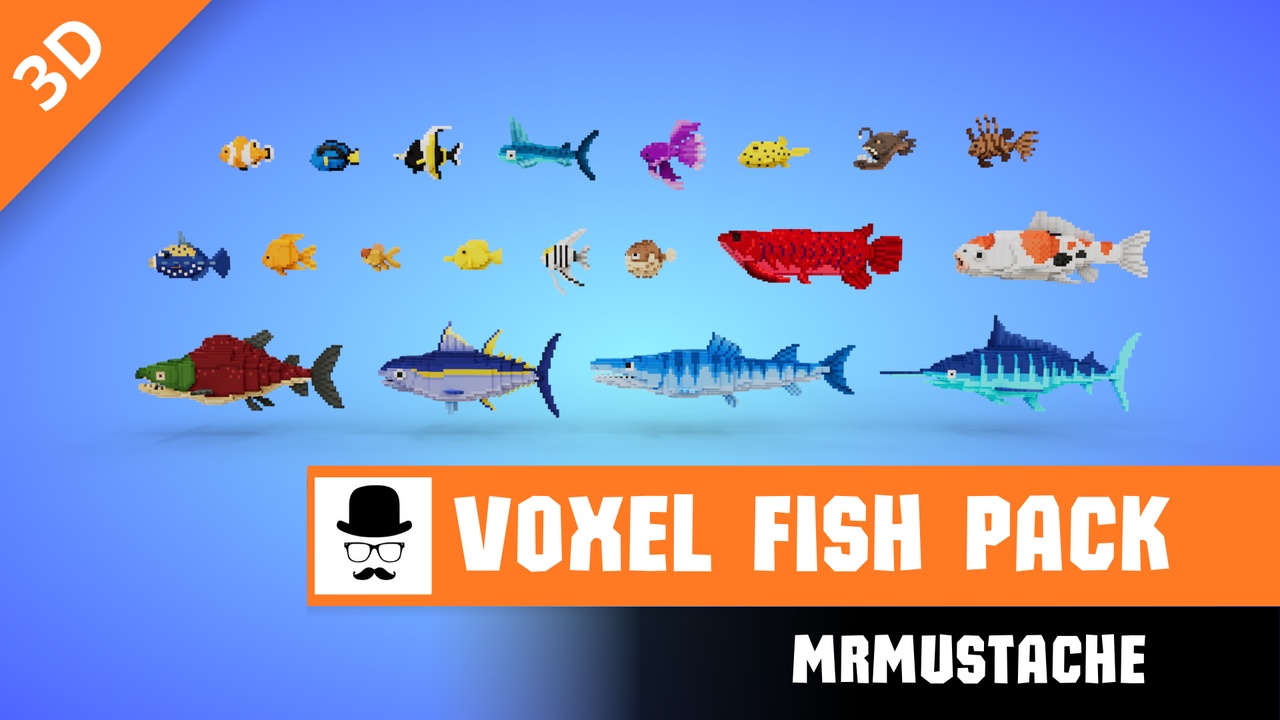 Media 1 for listing Voxel Fish Pack