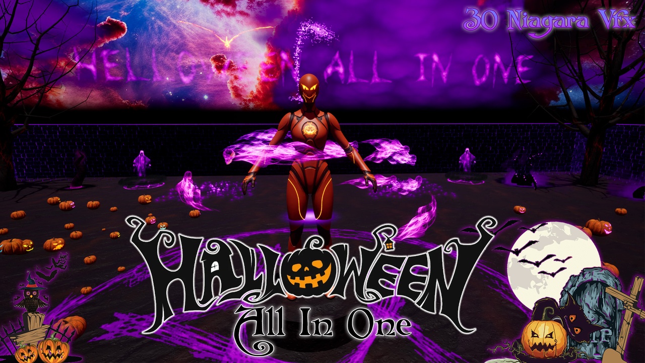 Media 1 for listing Halloween All In One – Niagara & Materials Stylized VFX Pack
