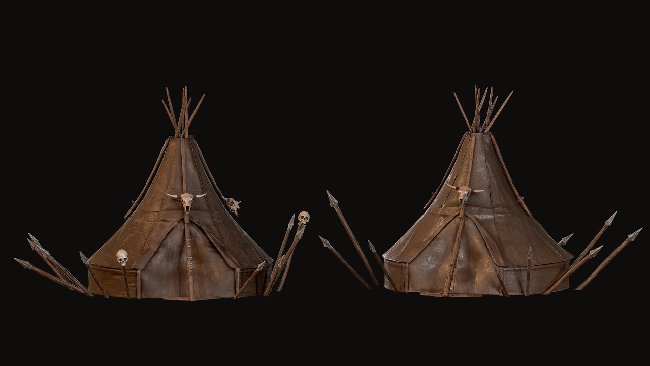 Media 1 for listing Fantasy Tribal War Tent / Orc Camp Lodge