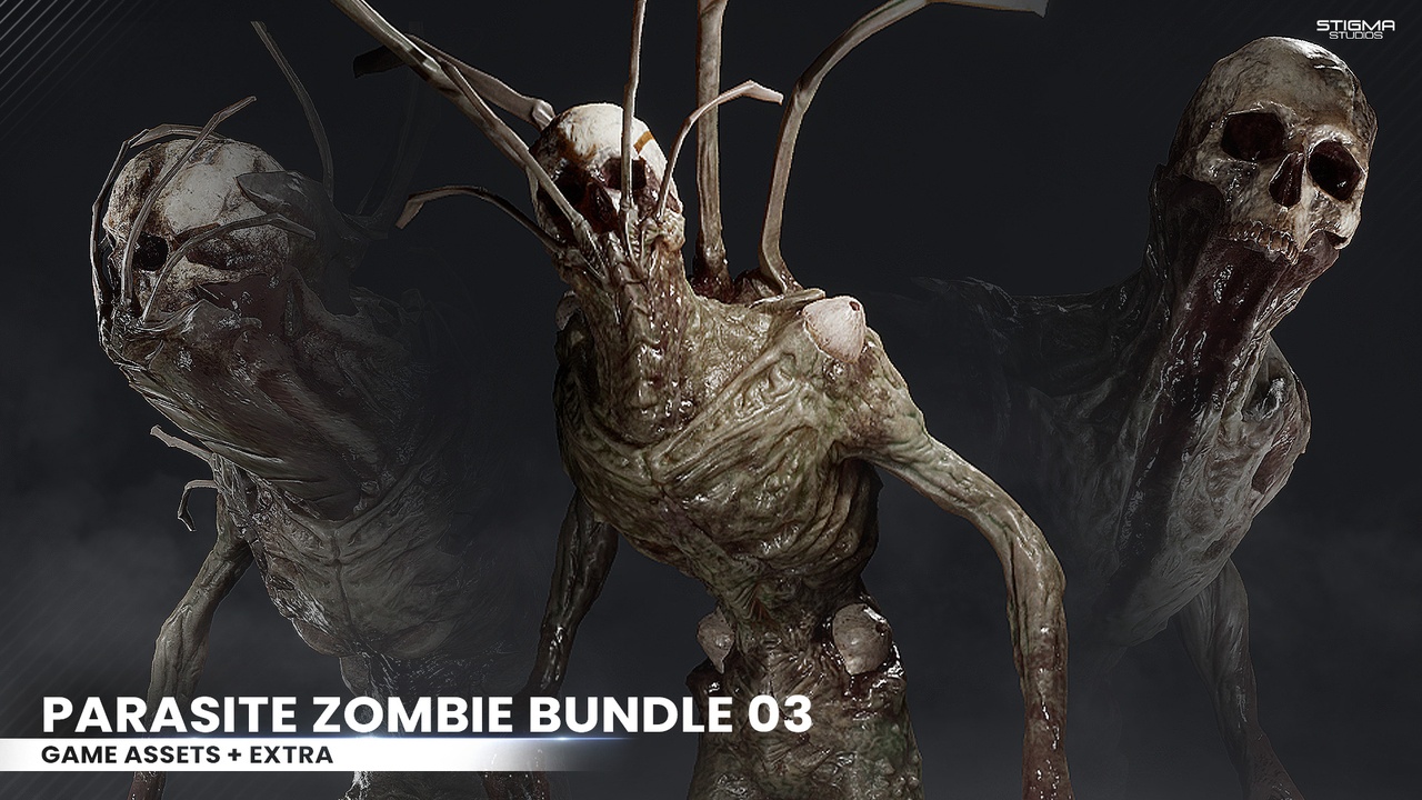 Media 1 for listing Parasite Zombie Bundle 03 - Game Assets + Extra | STIGMA STUDIOS