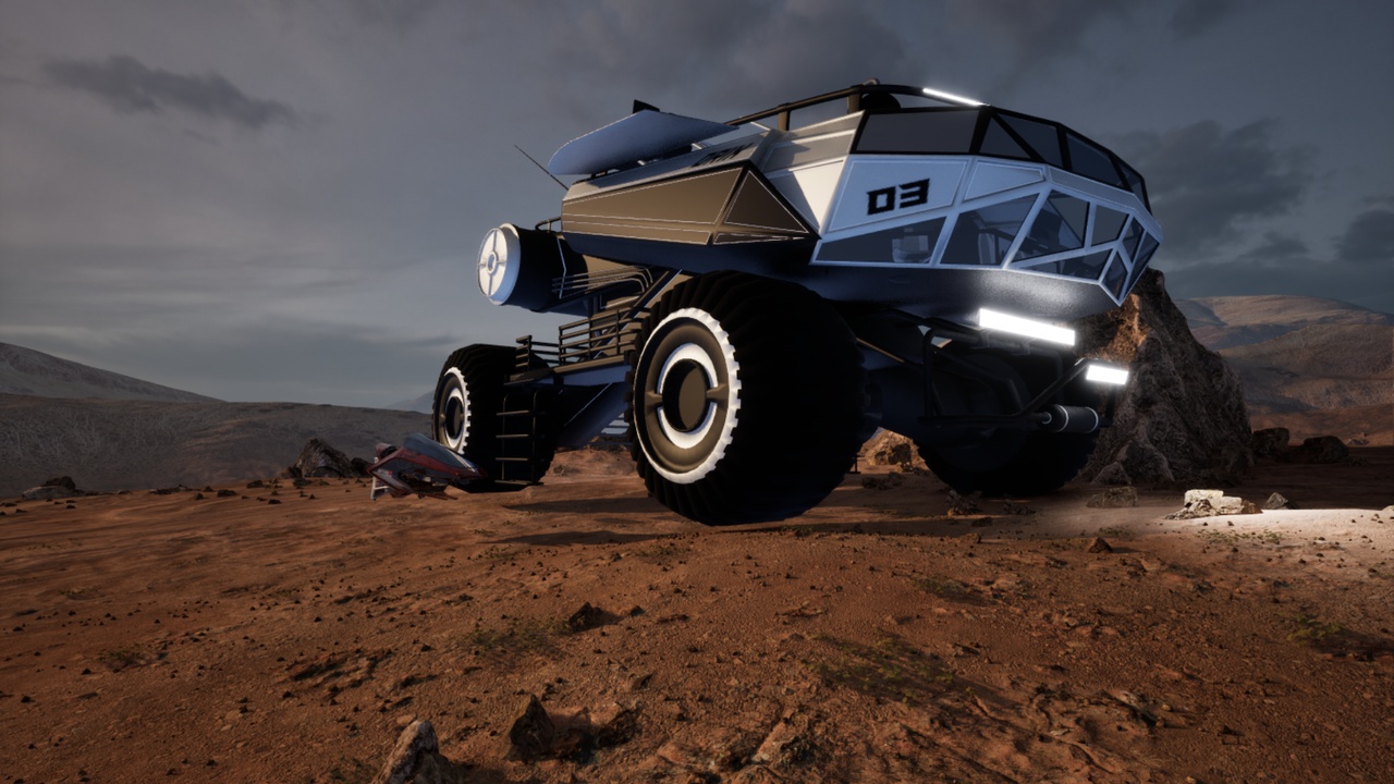Media 1 for listing Sci Fi Vehicle Pack Explorer Rover Game Ready 3D Models