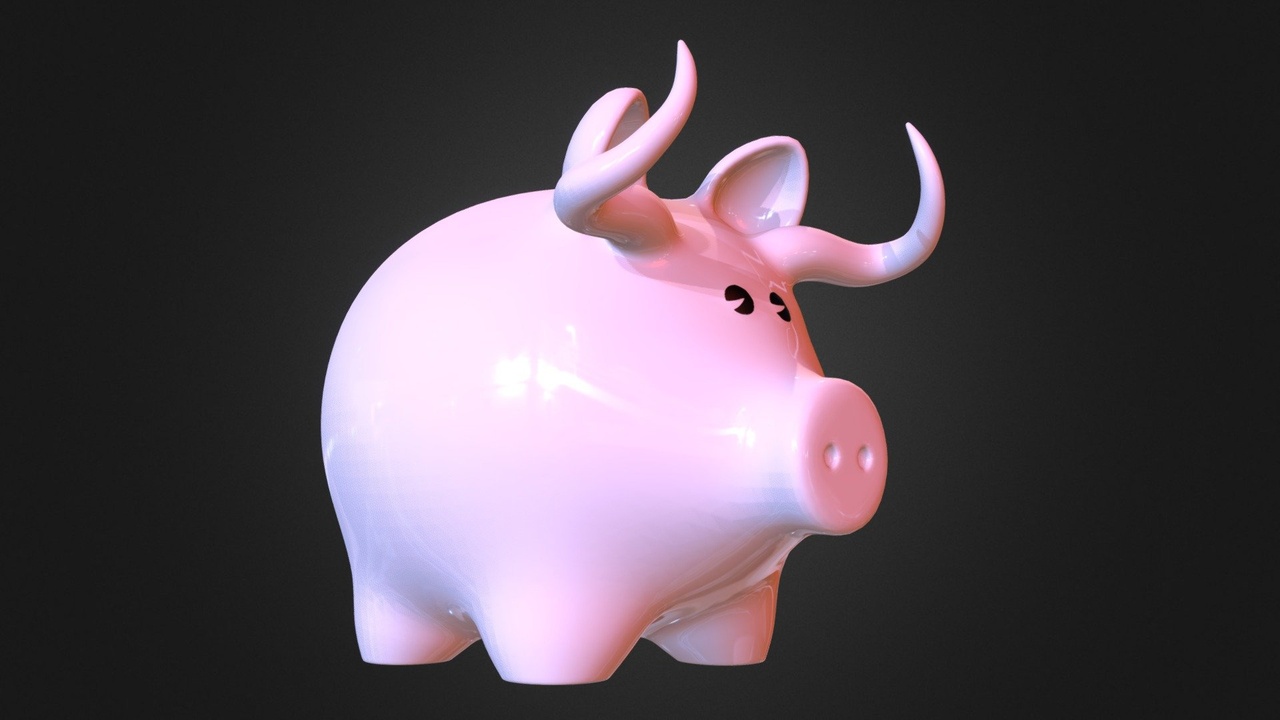 Media 1 for listing Bull Piggy Bank