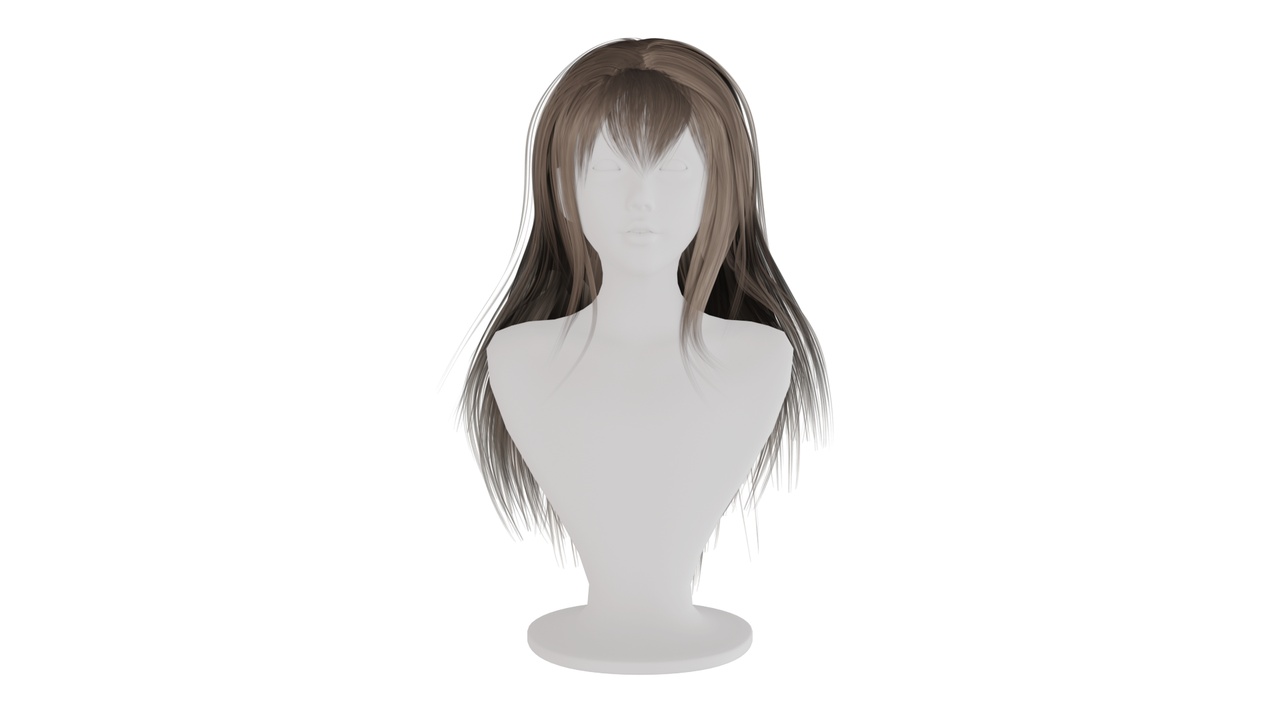 Realistic Woman Long Hair Style 제품 등록을 위한 미디어 1개