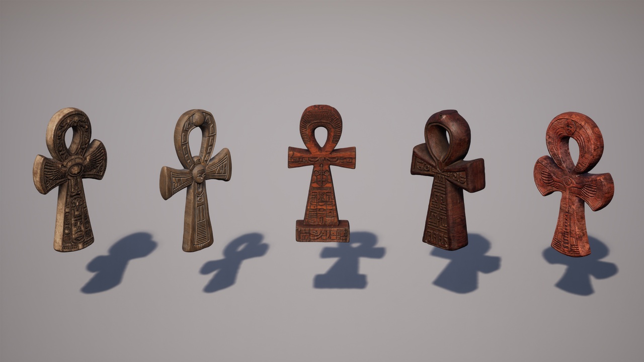 Media 1 for listing 🏺 Key of Life – Egyptian Ankh 3D Model Pack (10 Assets)