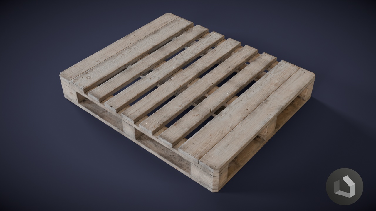 Media 1 for listing Wooden Pallet | Industrial | Game Ready | PBR