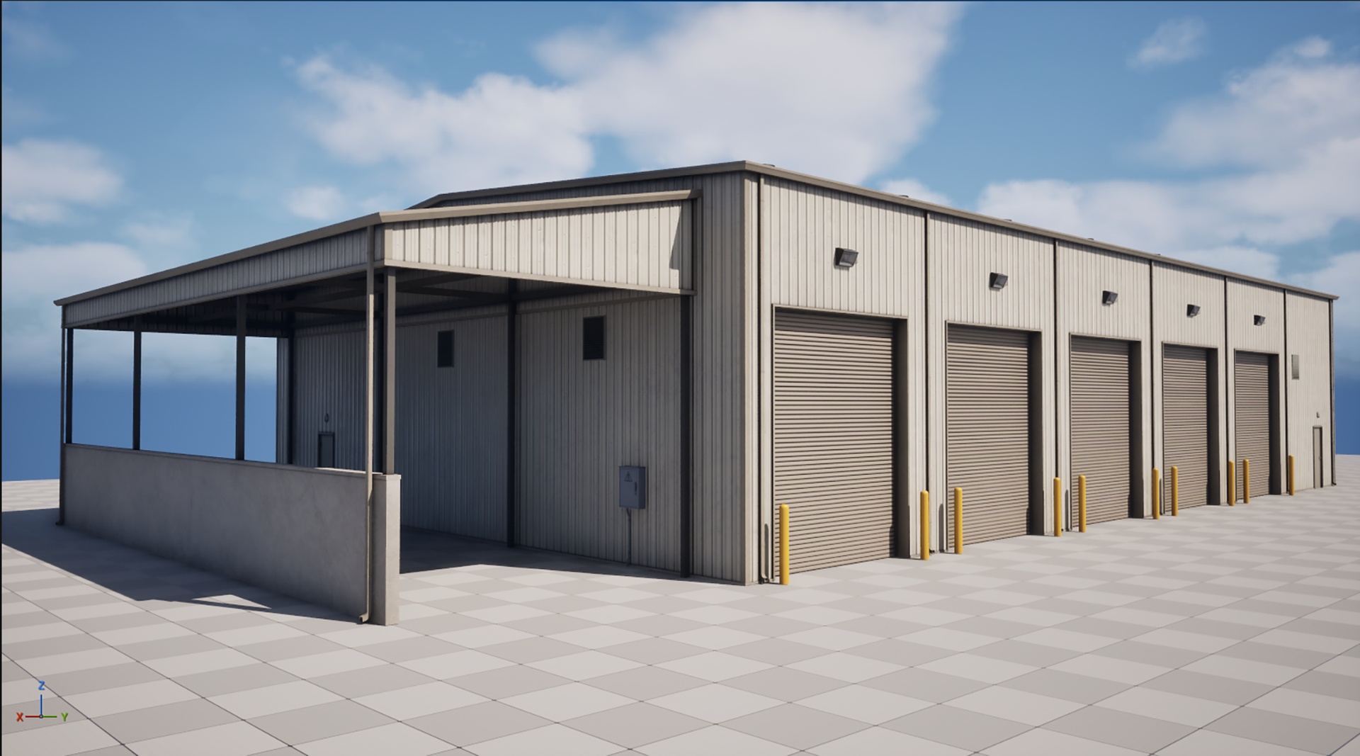 Media 1 for listing 5 Industrial Buildings Pack PBR Low Poly