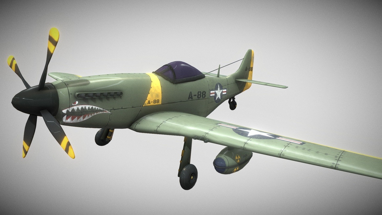 Media 1 for listing P-51 Mustang Hand-Painted