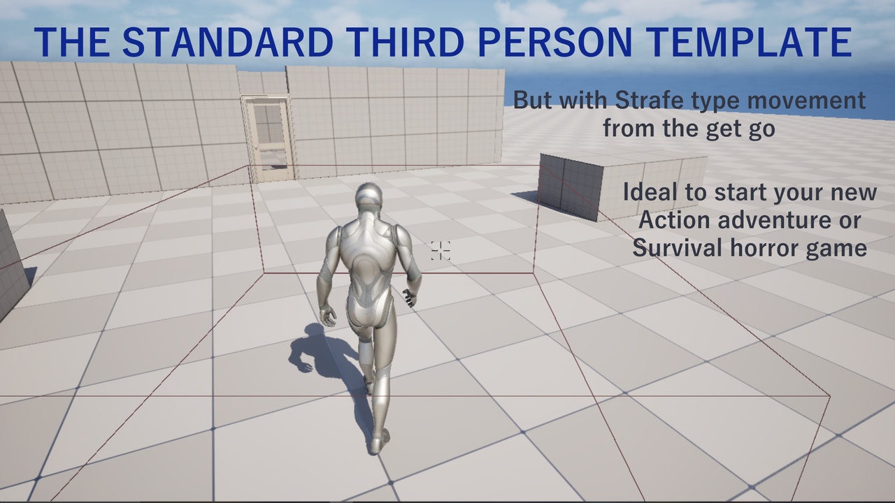 Simple Third Person Strafe Template with Object Perception Example | Fab