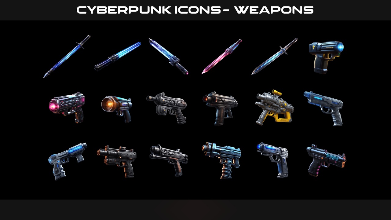 Media 1 for listing Cyberpunk Icons Pack