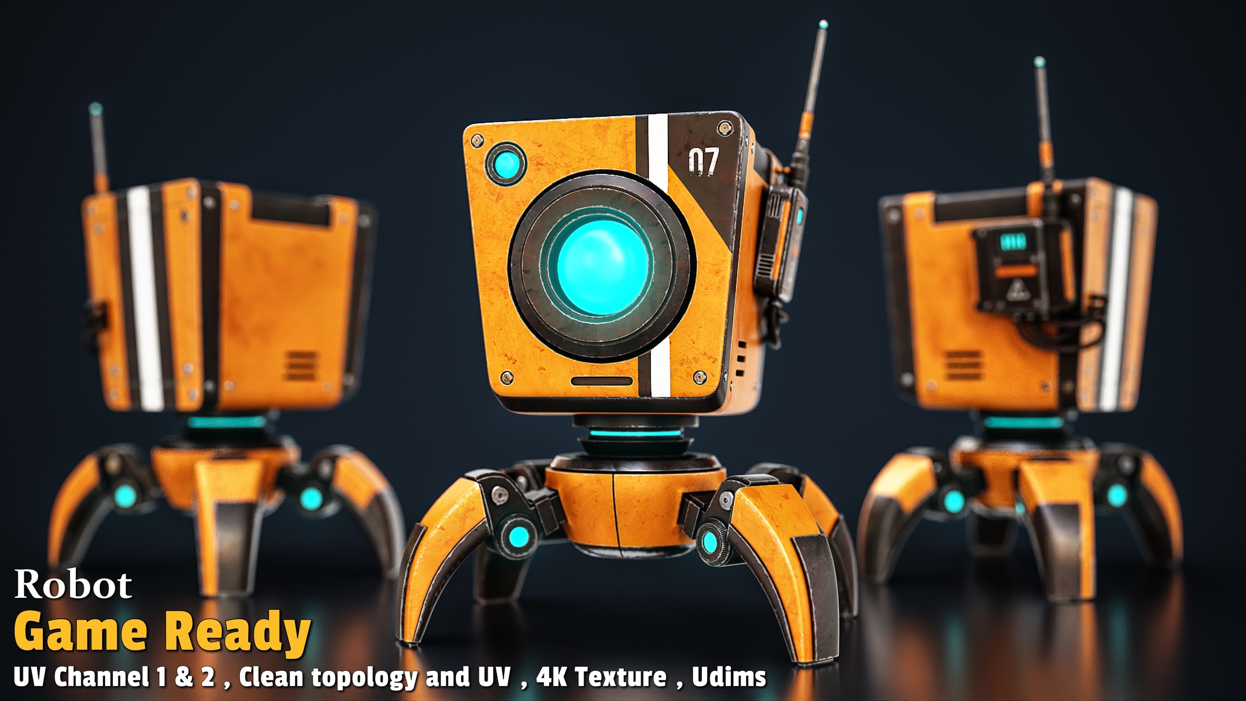 Media 1 for listing 3D Retro Robot Character