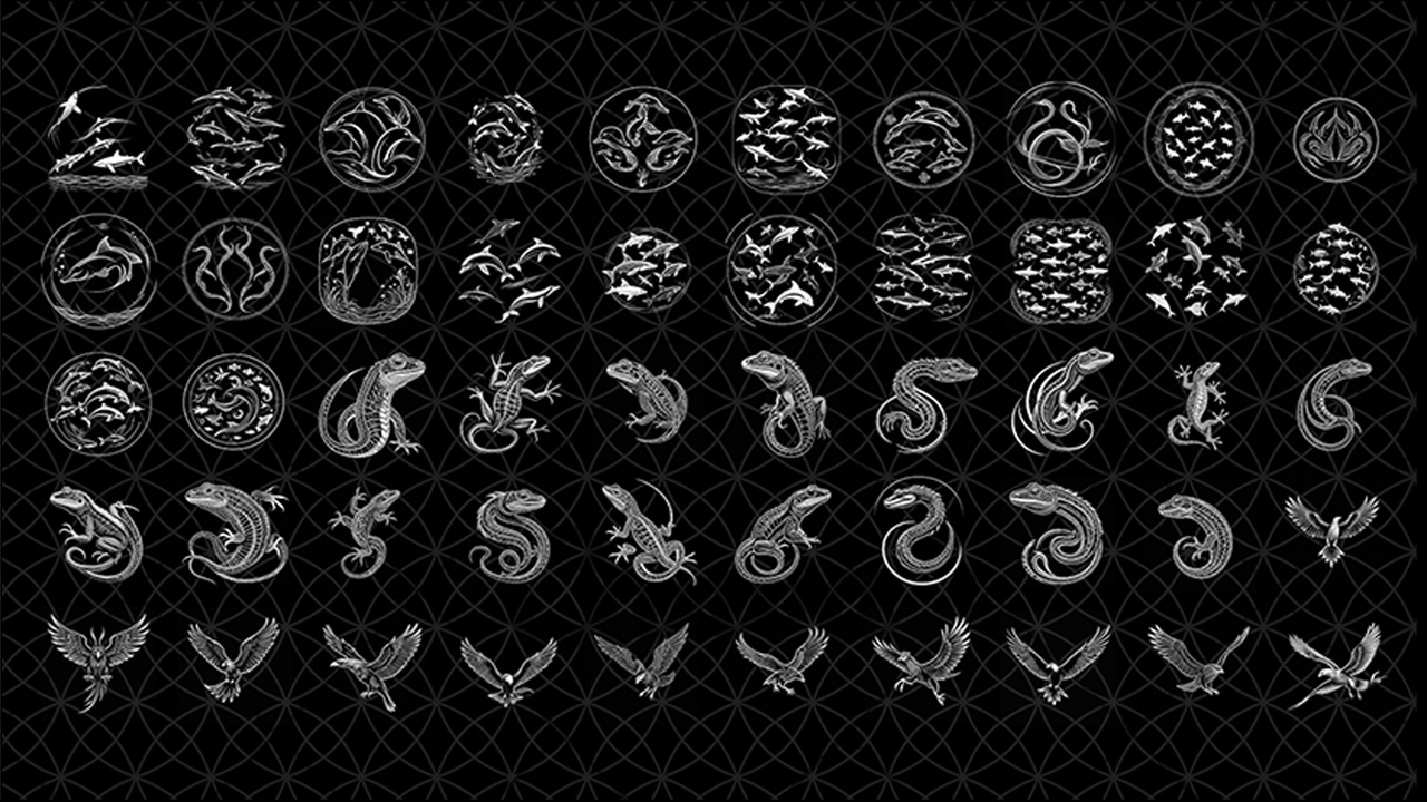 Media 1 for listing 50 Pieces - Animal Icons Alpha/Decal Pack Vol 03