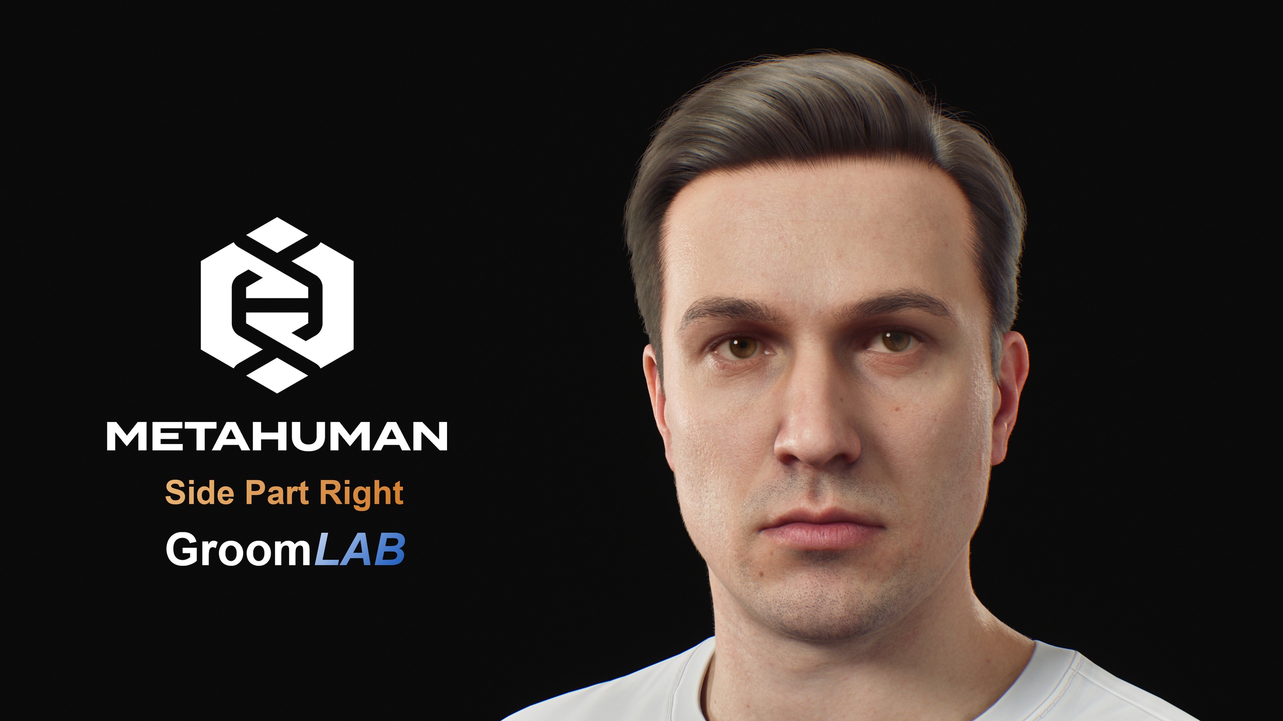 商品 Metahuman Side Part Right Groom - GroomLab 的媒体 1