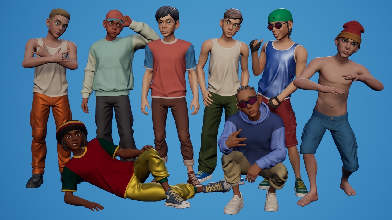 Media 1 for listing City Teen Boy Stylized: Modular Character