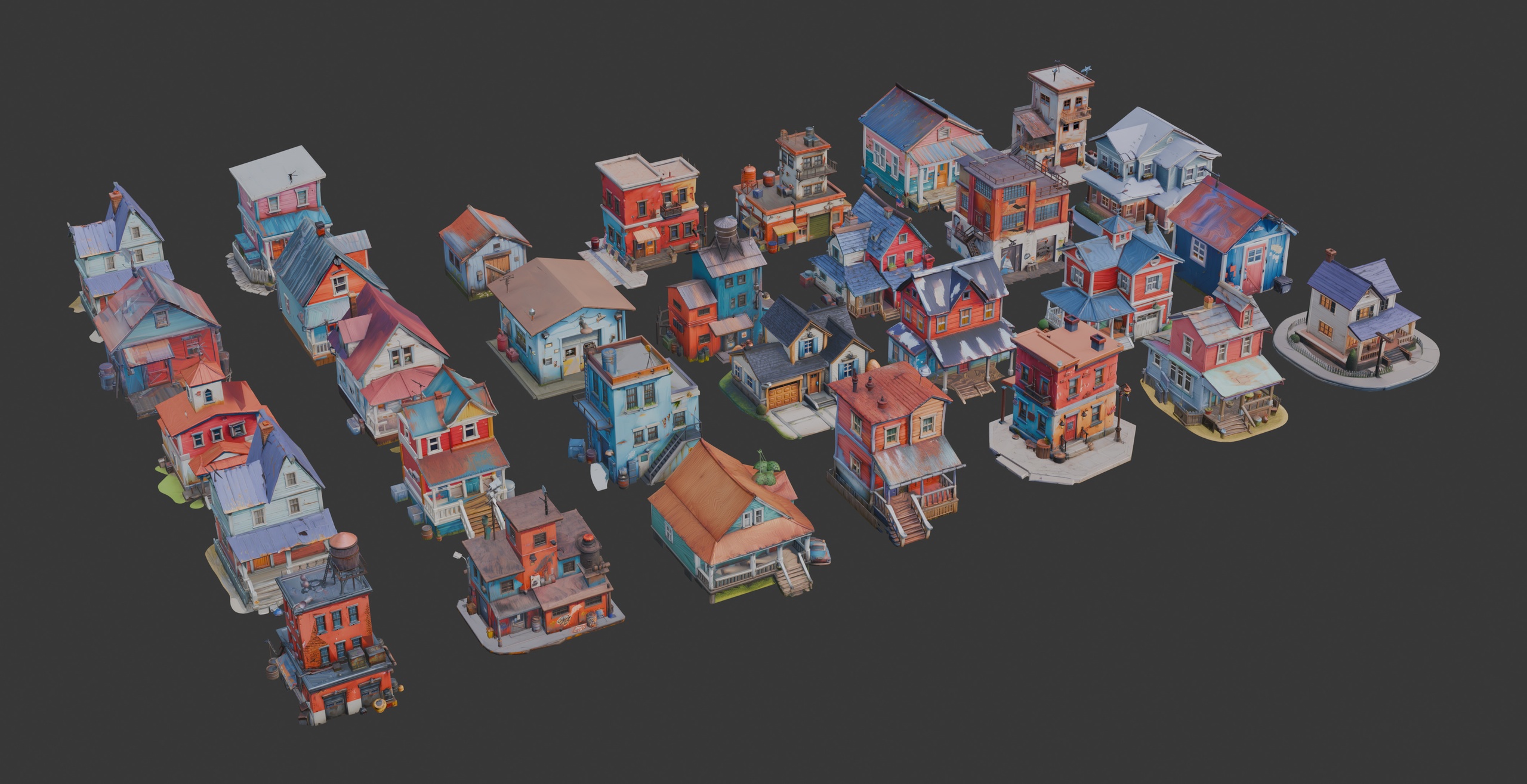 Media 1 for listing Stylized Architecture Set
