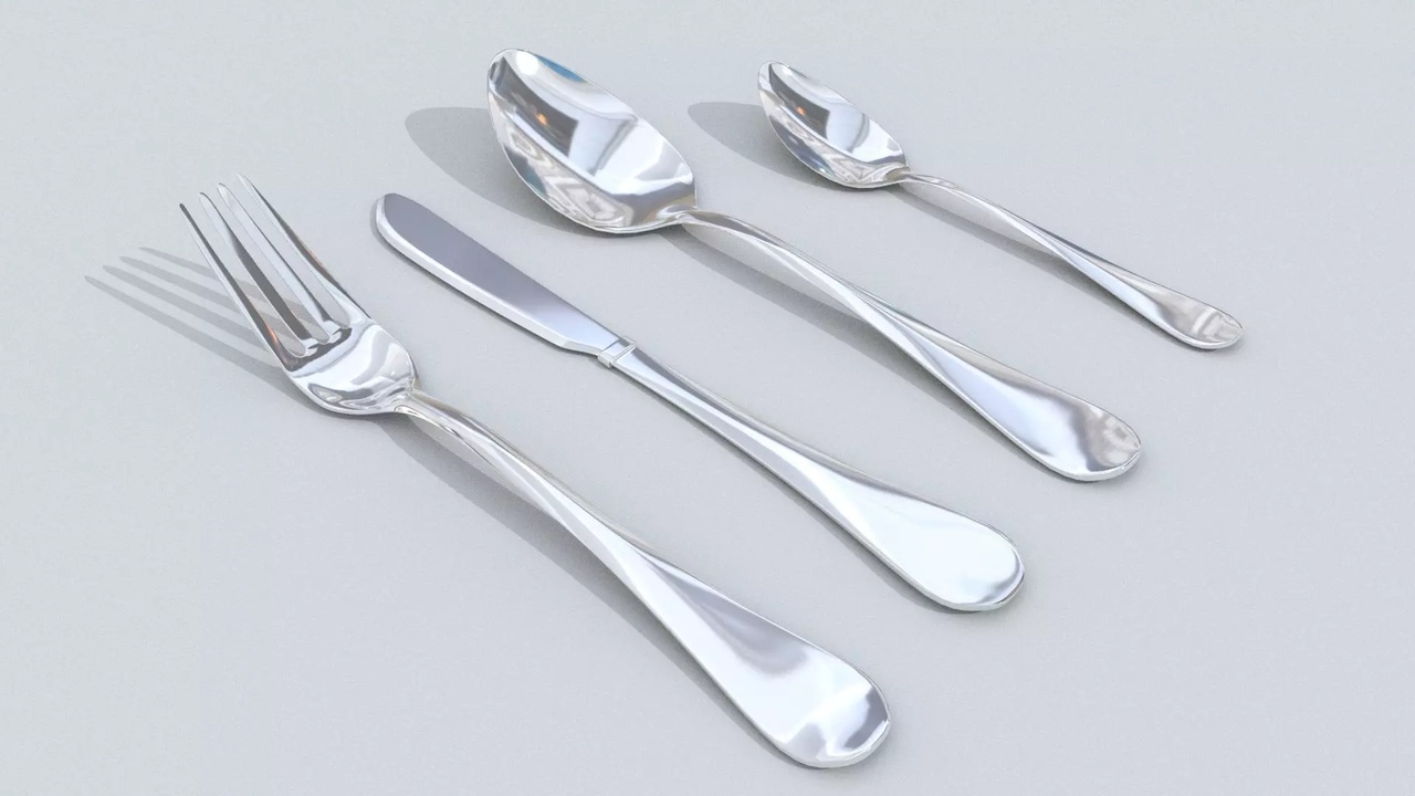 Media 1 for listing Modern Stainless Steel Cutlery Set - Kitchen Tableware Pack