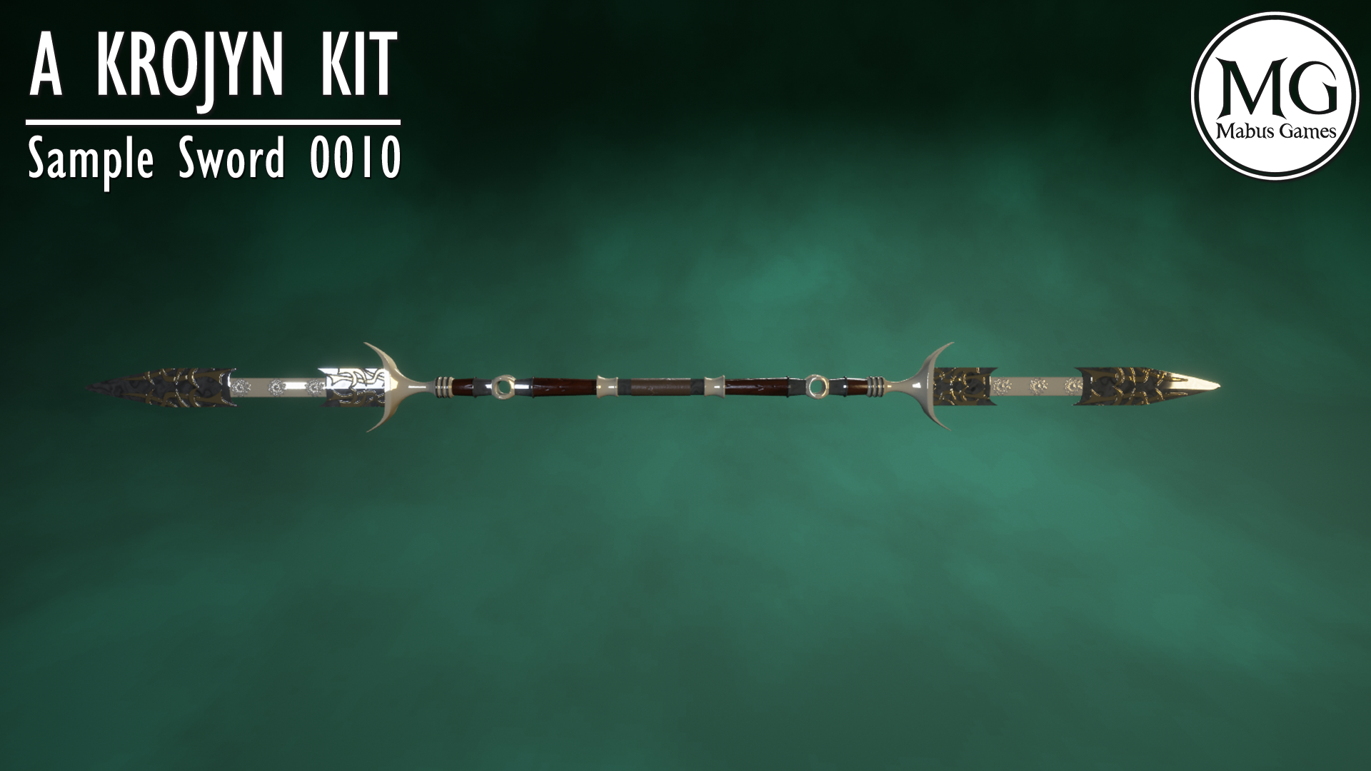 Sword 0010 - A Krojyn Kit Twin Blade Sword Sample | Fab