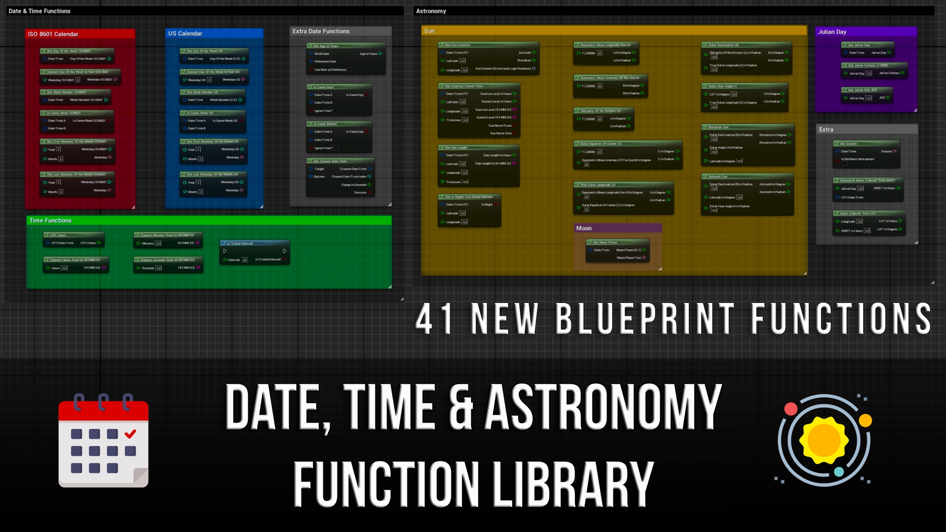 Media 1 for listing Date, Time & Astronomy Blueprint Function Library