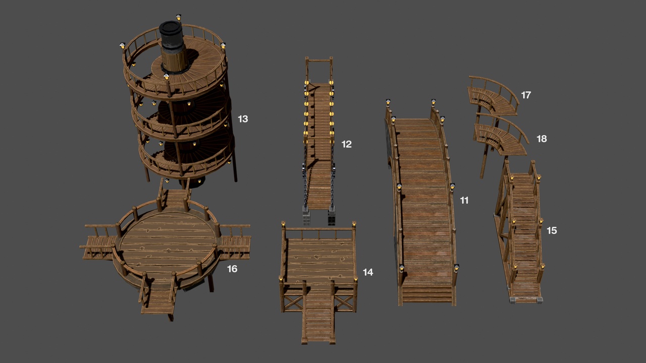 Media 1 for listing Stylized Bridge Pack 02