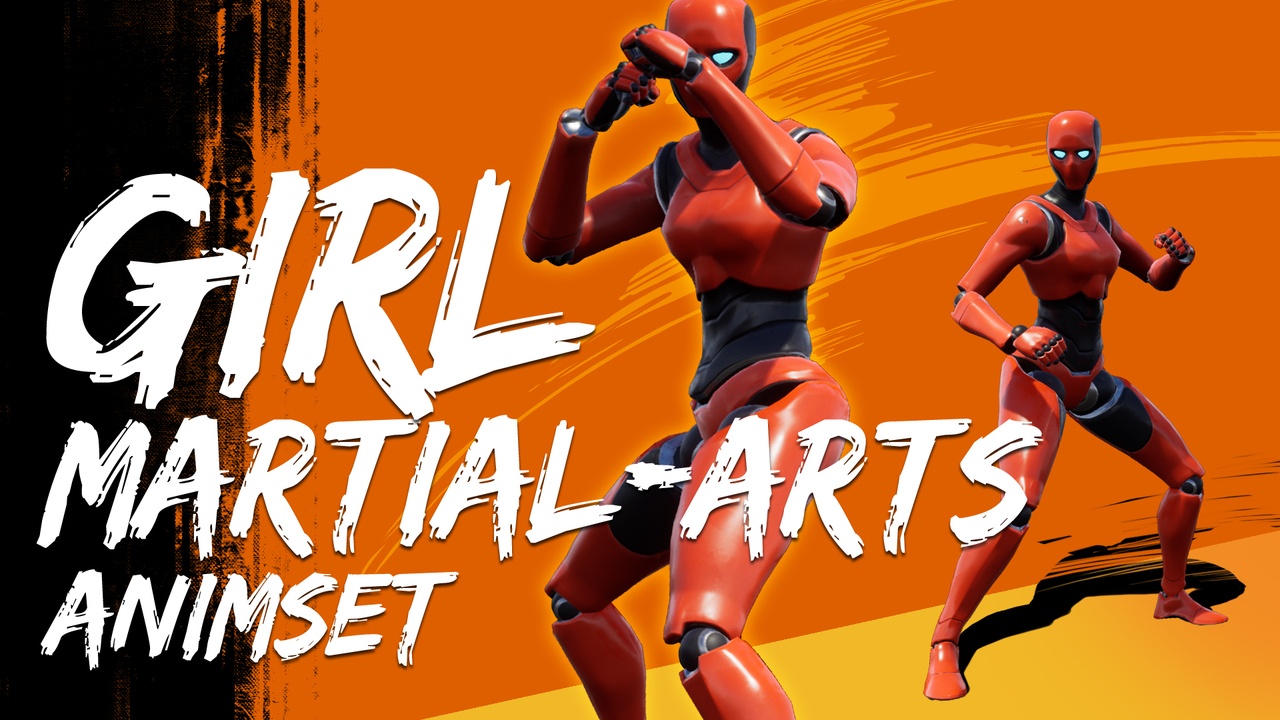 Media 1 for listing Girl Martial Arts AnimSet