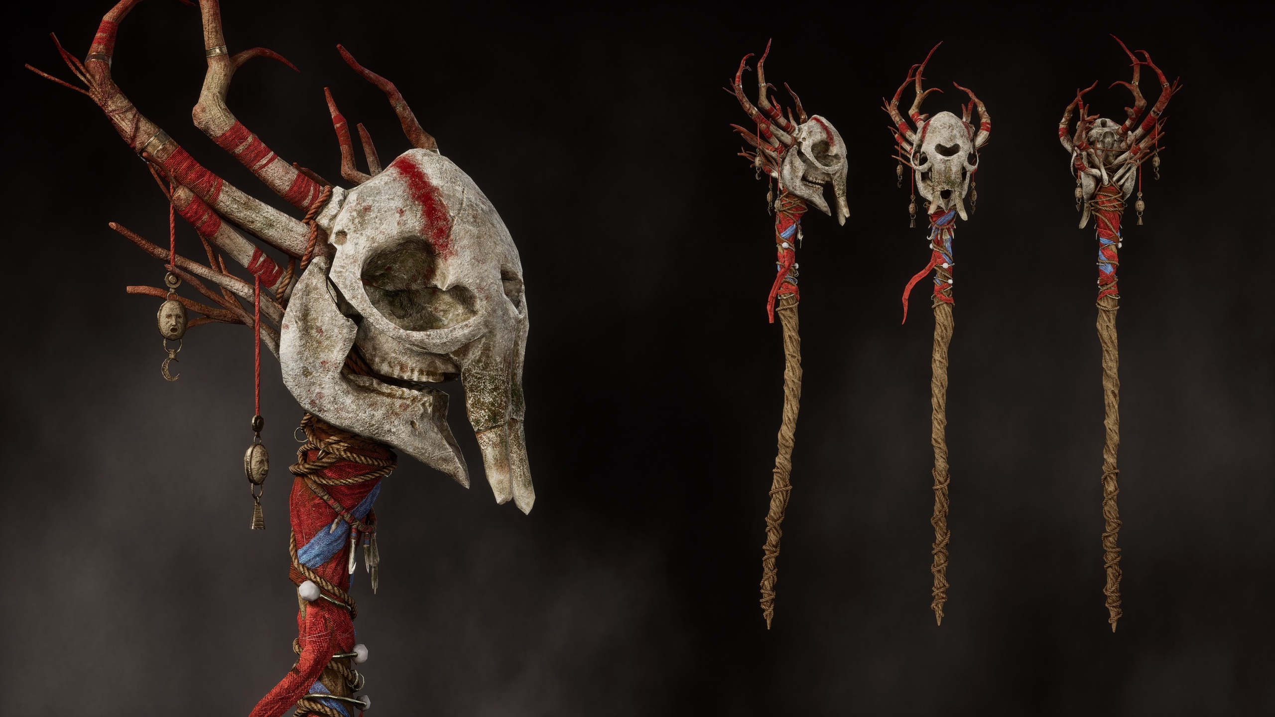 Media 1 for listing Shaman Staff - Dark Fantasy Magic staff
