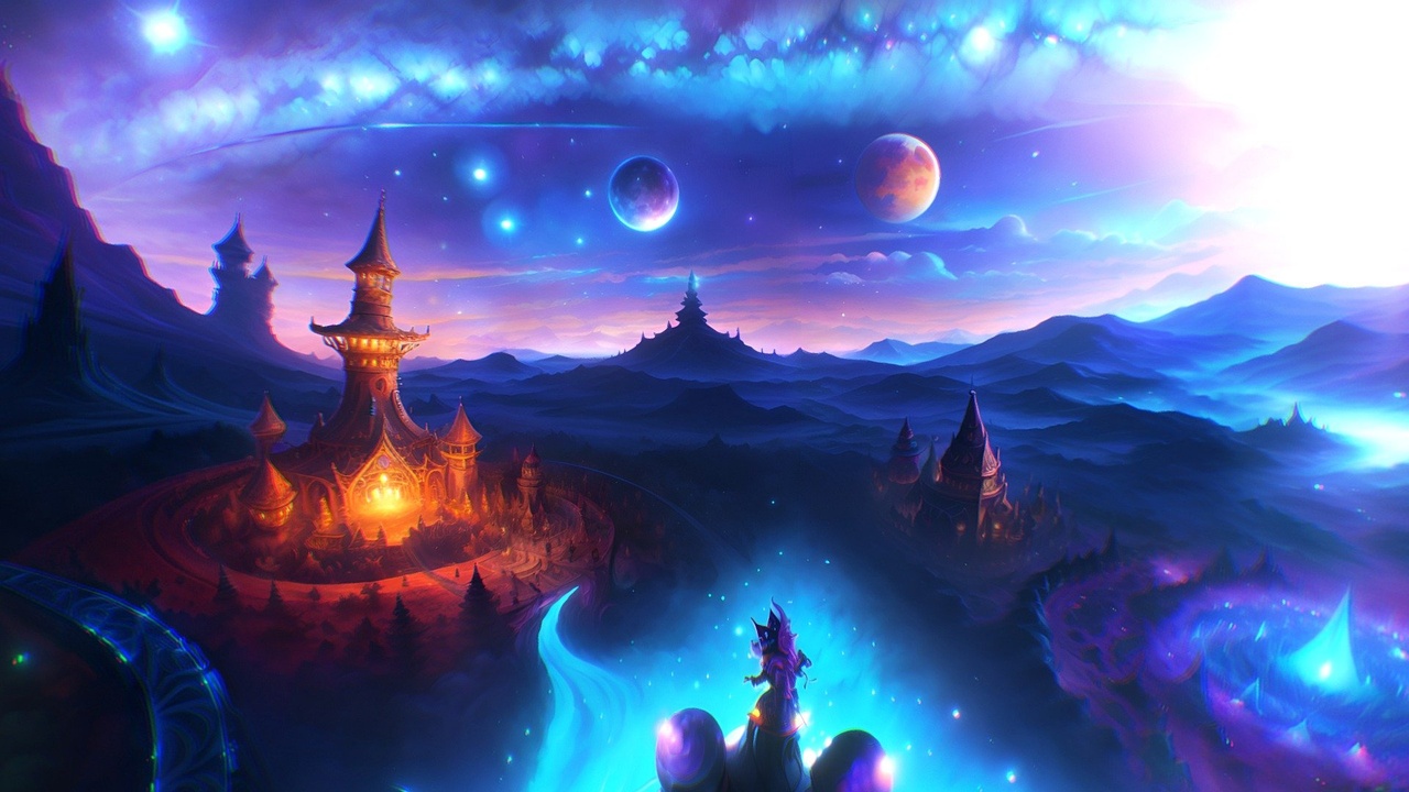 Media 1 for listing Machine Elves Cosmic Sky - 360 Panoramic HDR