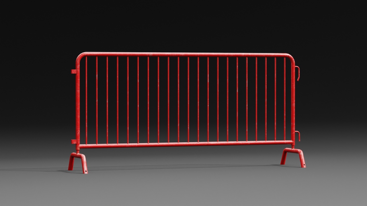 Media 1 for listing Steel Barrier PBR Game-Ready Low-poly