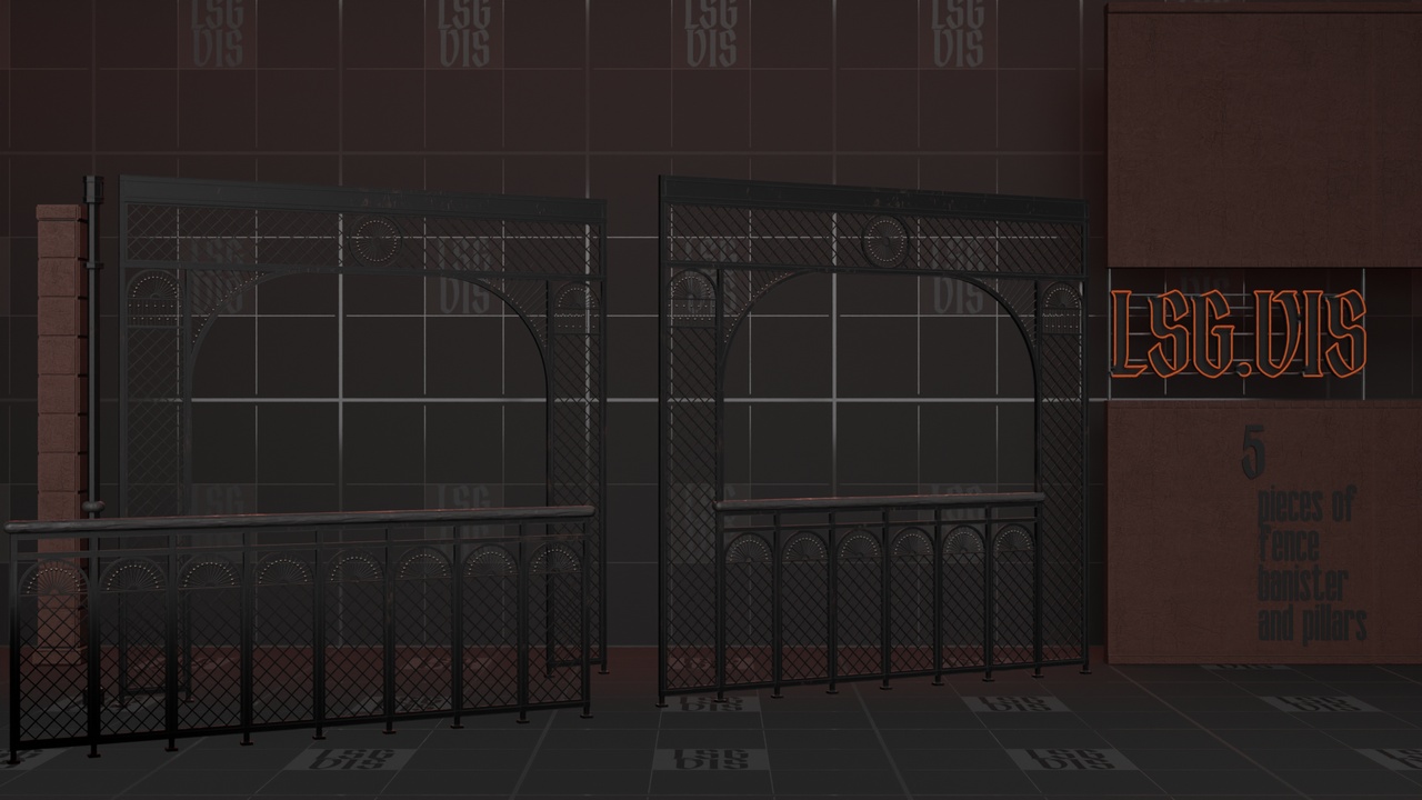 Media 1 for listing [LSG.VIS] New Orleans Themed Building Kit 02 | Modular Kitbash | 36 Assets