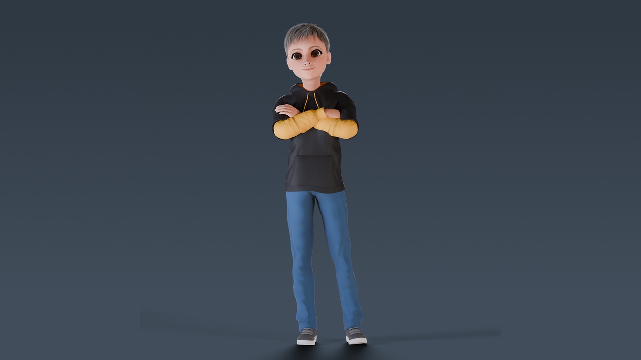 商品 Cartoon Young Boy Rigged 的媒体 1