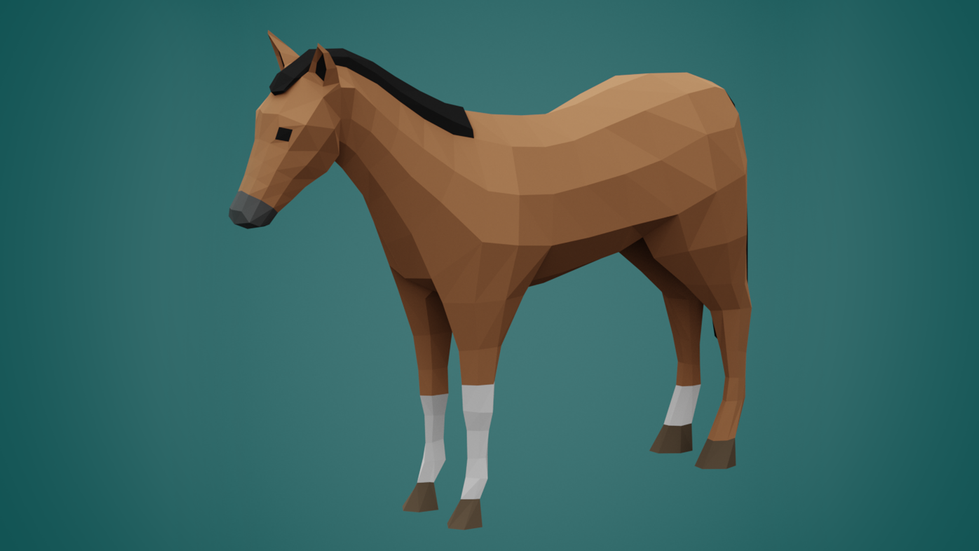 Stylized lowpoly HORSE | Fab