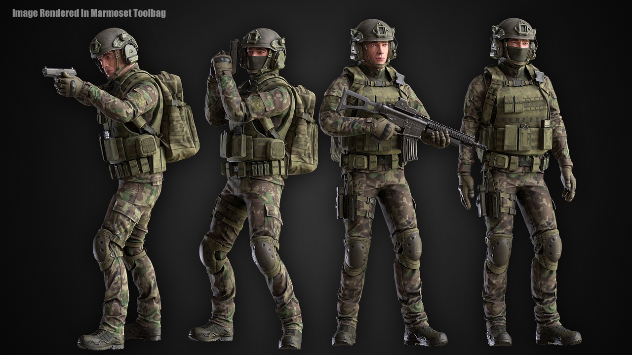 Media 1 for listing Military Soldier Khaki Skin