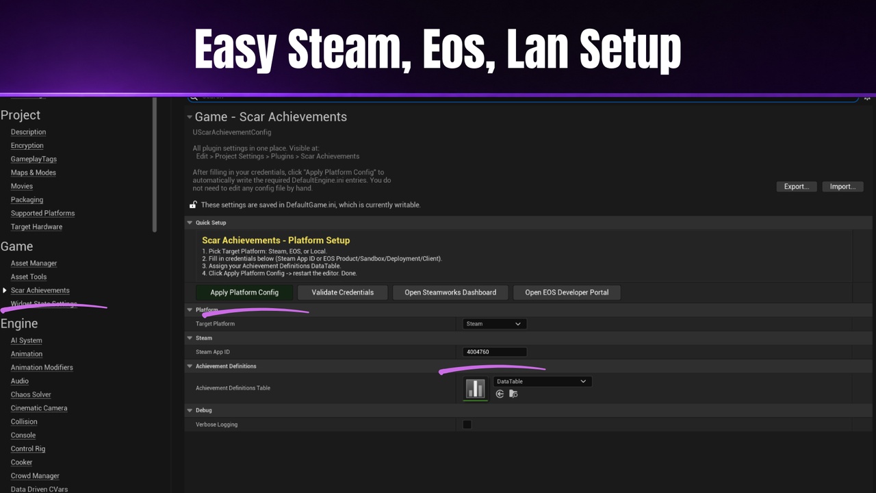 Media 1 for listing Achievements & Stats System: Scar Achievements (Steam + EOS)