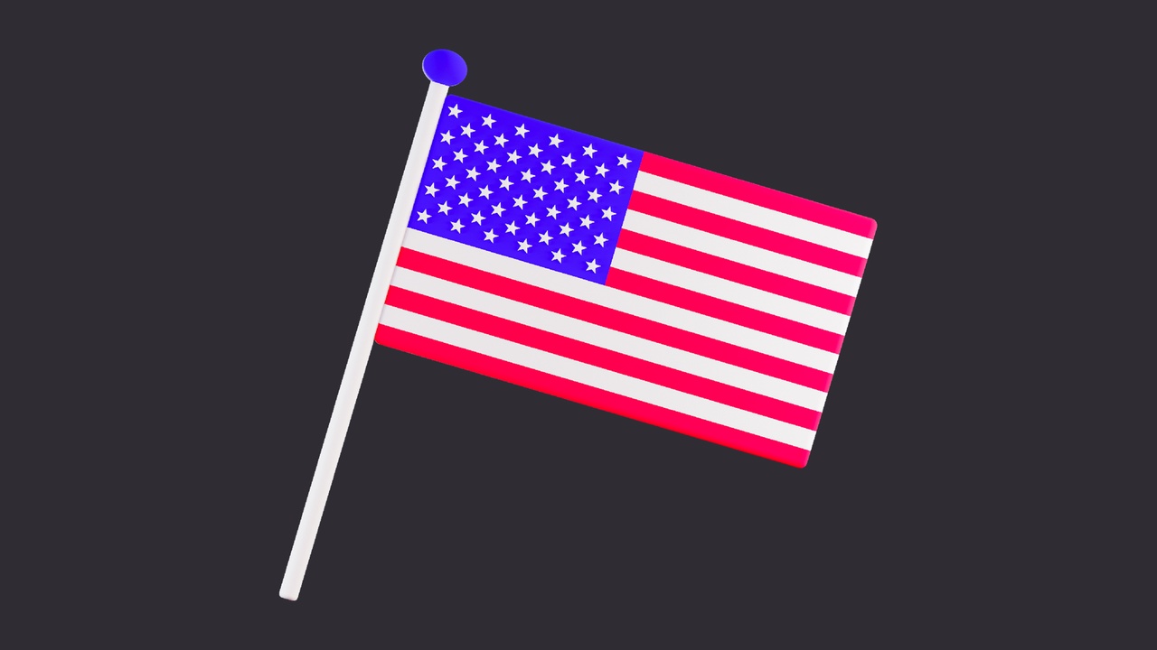Lowpoly USA Flag | Fab