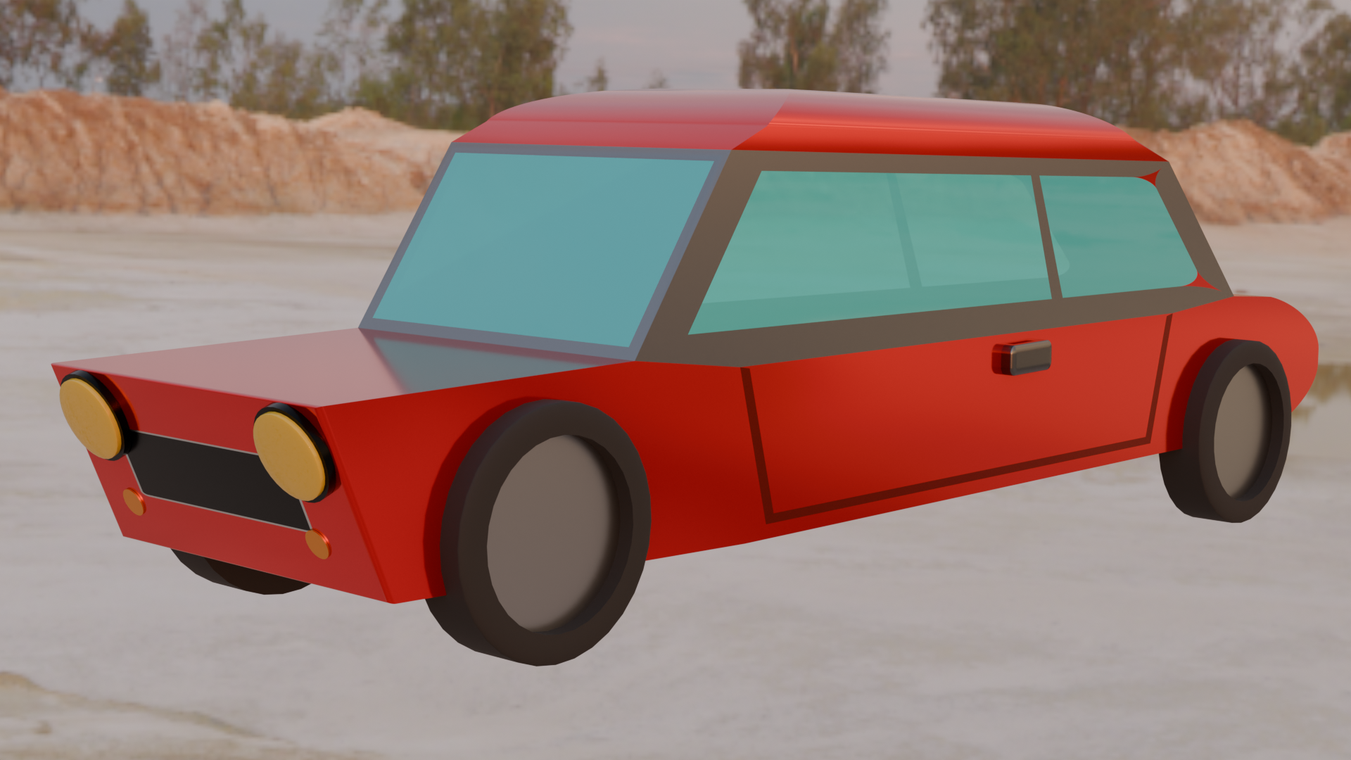 A low-poly car | Fab