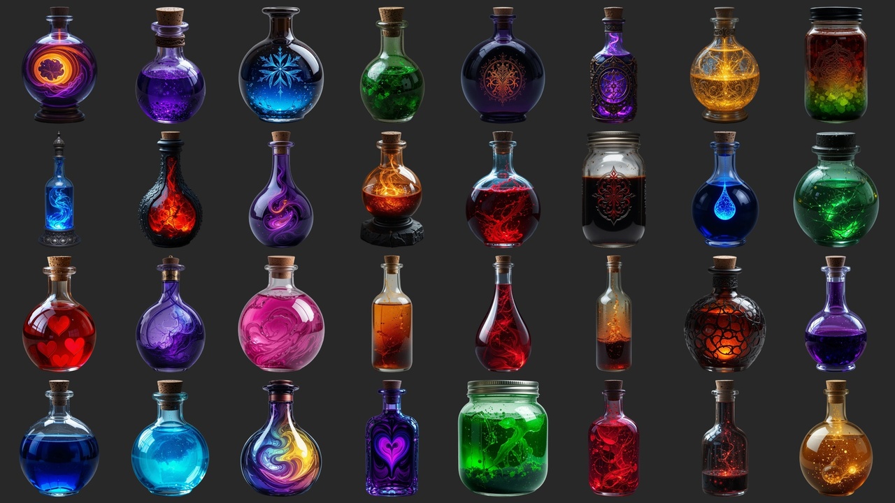 Media 1 for listing 81 Colorful Magical Potions - Icons